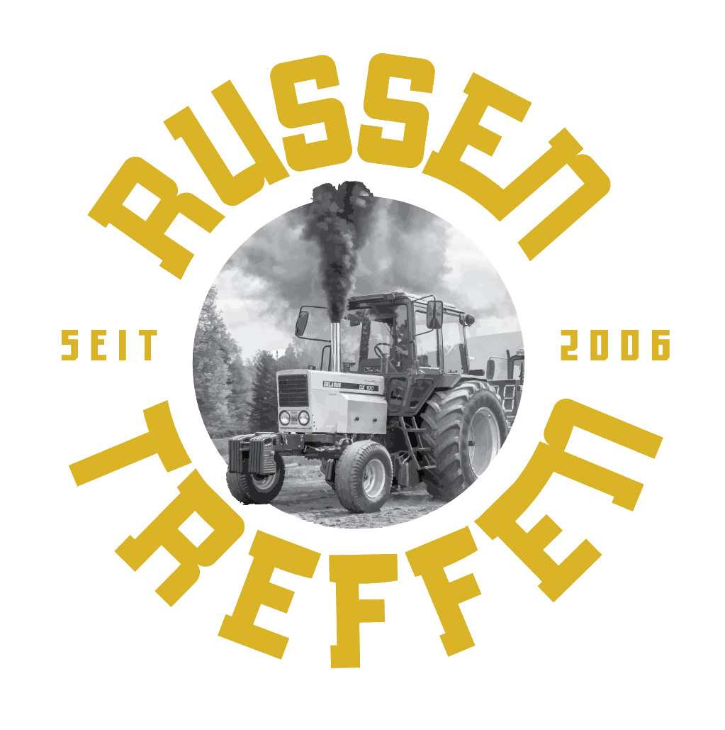 Russentreffen. Gemeinsam Technik zelebrieren - seit 2006 Mit Traktorbild in der Mitte.